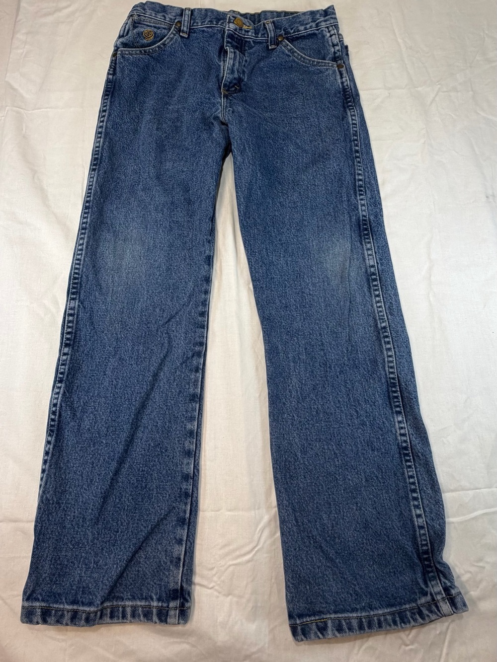 Wrangler Boys Dark Blue Straight Loose Jeans - Picture 1 of 10